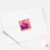 Hou van mijn Yoga Vierkante Sticker (Envelop)