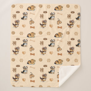 Hou van mijn Yorkie Tan Sherpa Deken