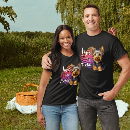 Hou van mijn Yorkie Unisex Tshirt