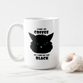 Hou van mijn zwarte koffie en zwarte kat koffiemok