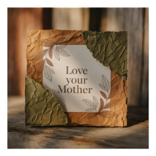 Hou Van Moeder Aarde Eco Cadeau Vintage Kunst Perfect Poster