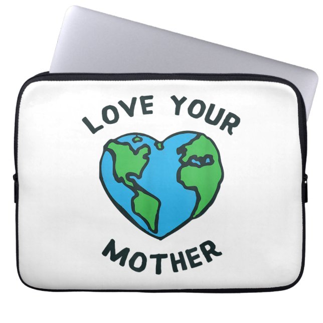 Hou van Moeder Aarde Hart Laptop Sleeve (Voorkant)