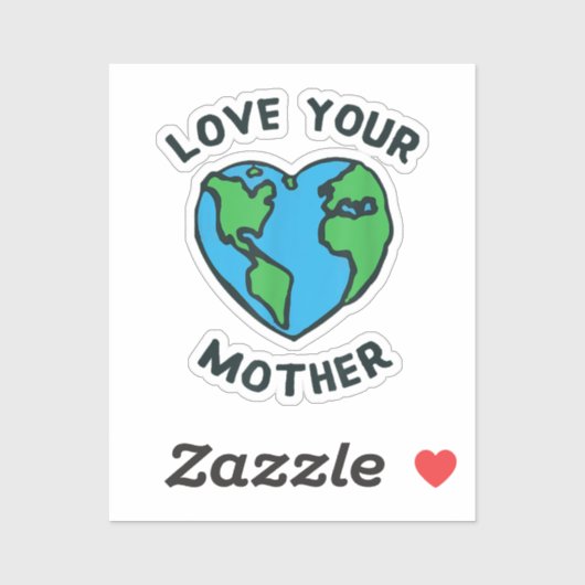 Hou van Moeder Aarde Hart Sticker (Vel)