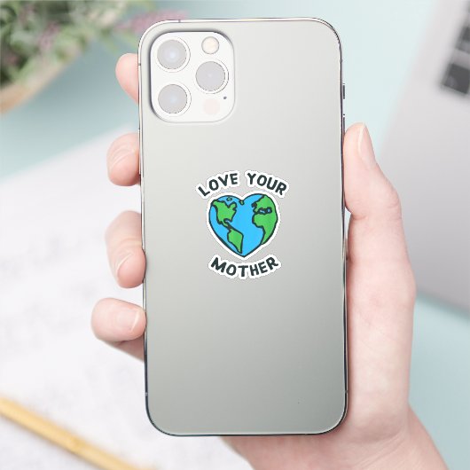 Hou van Moeder Aarde Hart Sticker (Telefoon)