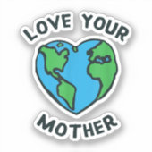 Hou van Moeder Aarde Hart Sticker (Voorkant)