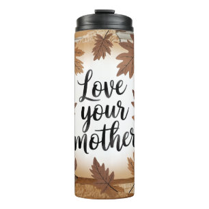 Hou Van Moeder Aarde Herfstbladeren Eco Geschenk K Thermosbeker