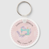 Hou van naaimachine. Peach Sleutelhanger (Voorkant)