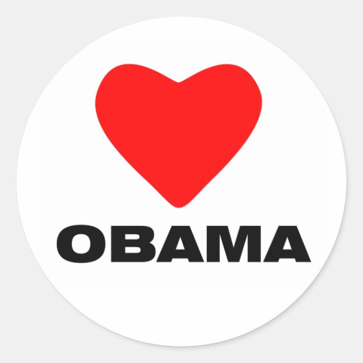 Hou van Obama Ronde Sticker (Voorkant)