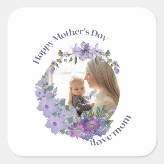 Hou van onze moeder vierkante sticker (Voorkant)