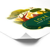 Hou van onze planeet foto afdruk (Hoek)