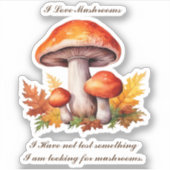 Hou van paddenstoelen sticker (Voorkant)