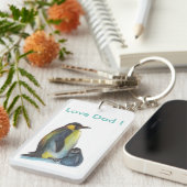 Hou van papa pinguïns Sleutelhanger (Voorkant Rechts)