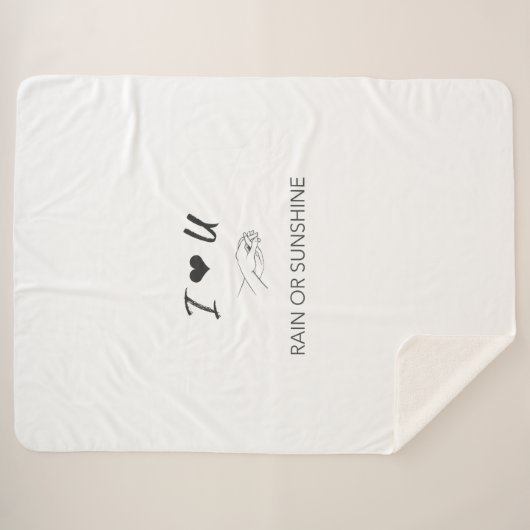 Hou van regen of zon sherpa deken (Voorkant (horizontaal))