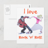 Hou van rock & roll! briefkaart (Voorkant / Achterkant)