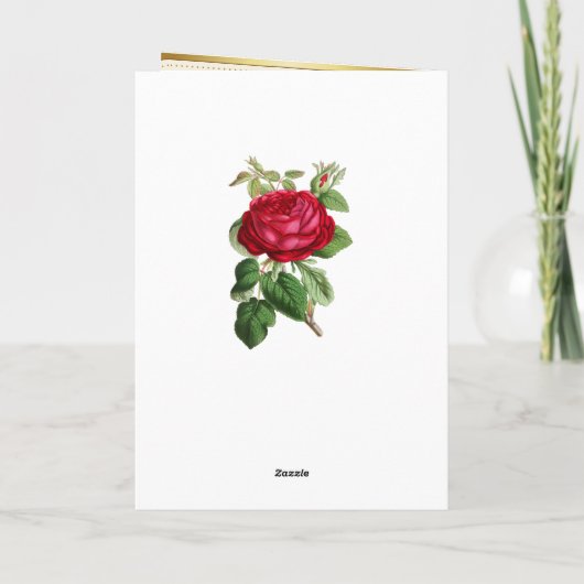 Hou van rode harten en rozen feestdagen kaart (Achterkant)