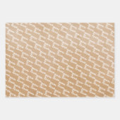 Hou van rode hartenstrepen op kraftpapier inpakpapier vel (Voorkant 2)