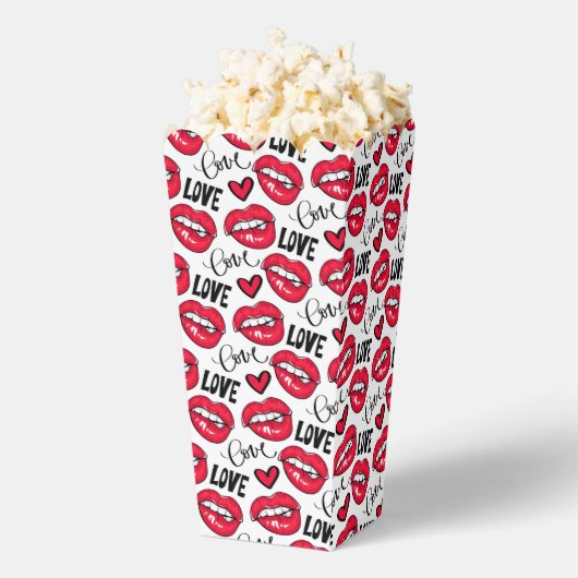 Hou van rode lippen bedankdoosjes (Popped)