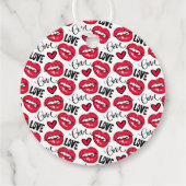 Hou van rode lippen bedankjes labels (Achterkant)