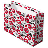 Hou van rode lippen groot cadeauzakje (Voorkant Gekanteld)