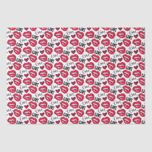 Hou van rode lippen tissuepapier (Voorkant)