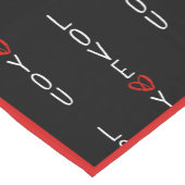 Hou van rode witte zwarte harten korte tafelloper (Hoek)