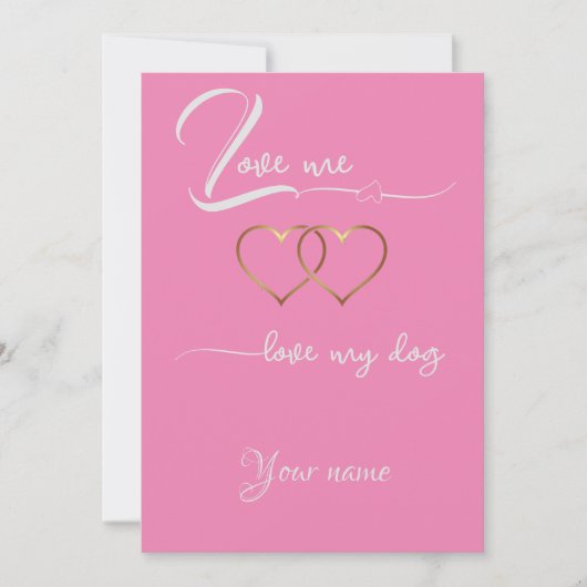 Hou van roze grappige quote Plat Kerstkaart (Voorkant)