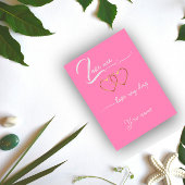 Hou van roze grappige quote Plat Kerstkaart