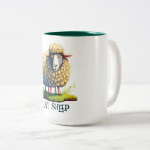Hou van schapen tweekleurige koffiemok (Voorkant rechts)