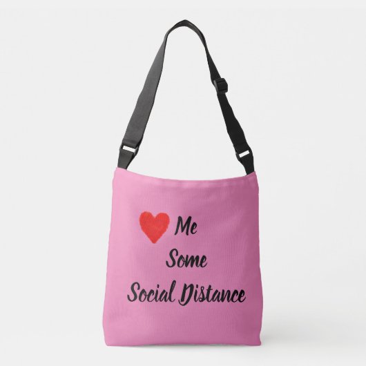 Hou van sociale afstand crossbody tas (Voorkant)