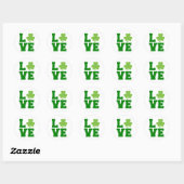 Hou van St. Patrick's Day ☘️💚 Ronde Sticker (Vel)