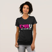 "hou van U" MAAR ik hou meer van roze zwarte boven T-shirt (Voorkant volledig)