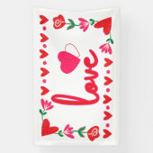 Hou van Valentijnsdag 2.5x4 Vinyl Banner (Verticaal)