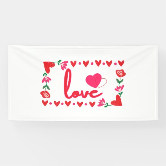 Hou van Valentijnsdag 4x8 Vinyl Banner (Horizontaal)