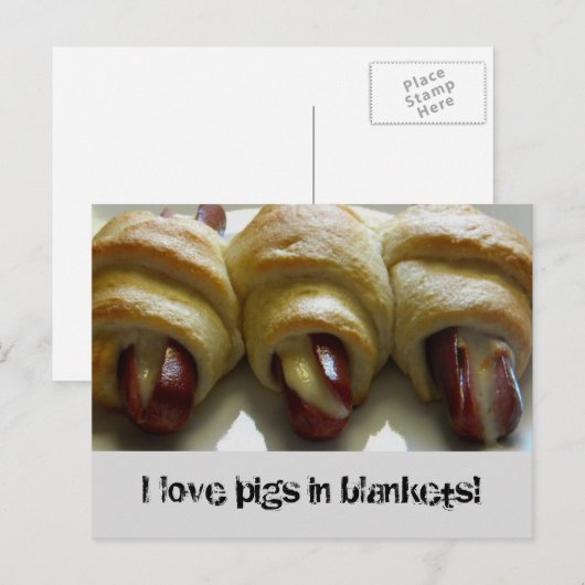 Hou van varkens in dekens! briefkaart (Voorkant / Achterkant)