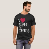 Hou van vis en chips t-shirt (Voorkant volledig)