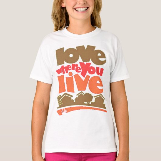 Hou van waar je woont T-shirt (Voorkant)