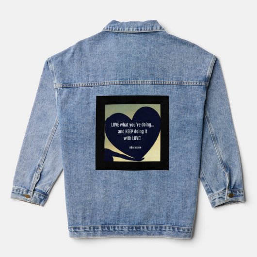HOU VAN wat je doet denim jas - Adiela Akoo Denim Jacket (Achterkant)