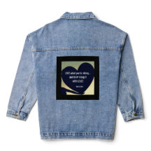 HOU VAN wat je doet denim jas - Adiela Akoo