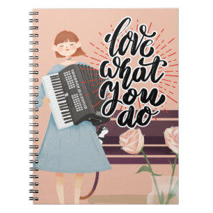 Hou van wat je doet inspirerend Notitieboek