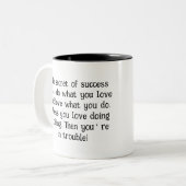 Hou van wat je doet Mok - humoristische Inspireren (Voorkant links)