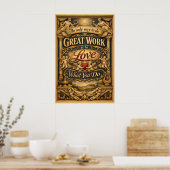 Hou van wat je doet Renaissance typografie kunst Poster (Keuken)