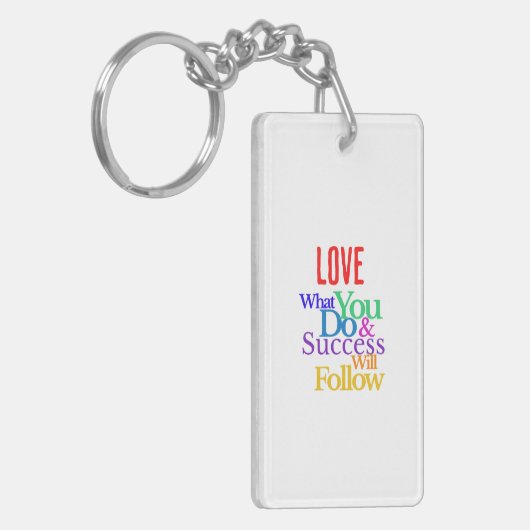 hou van wat je doet sleutelhanger (Voorkant Links)