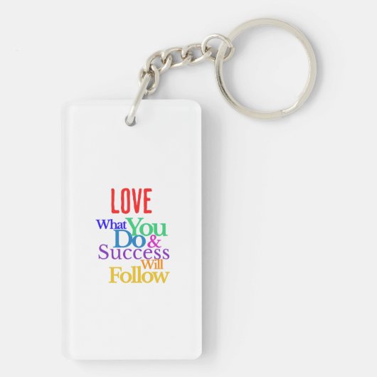 hou van wat je doet sleutelhanger (achterkant)