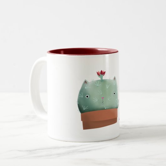 Hou van wie je bent Cactus Cat - 11 oz. Mok (Voorkant links)