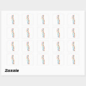 Hou van wie je bent - Rainbow Lettering Vierkante Sticker (Vel)
