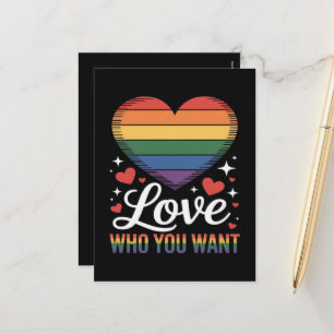 Hou van wie je wil Gay Pride LGBT  Feestdagenkaart