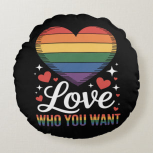 Hou van wie je wil Gay Pride LGBT Rond Kussen
