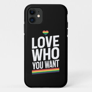 Hou van wie je wil Regenboog Gay Pride Vlag LGBTQ Case-Mate iPhone Case