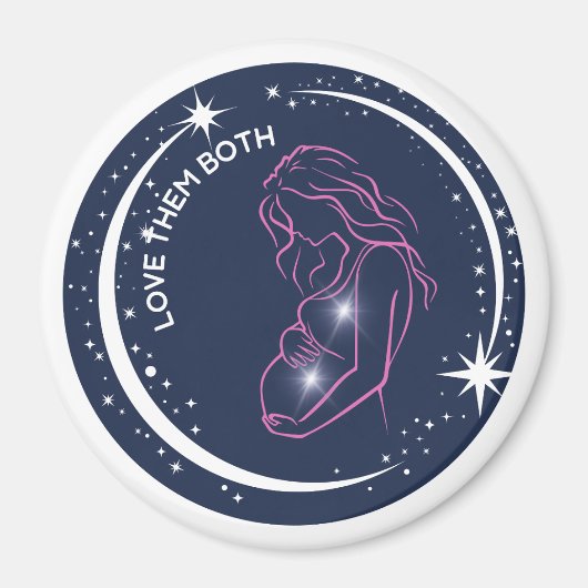 Hou van Ze Beide Pro-Life Inspirerende Moeder Baby Magneet (Voorkant)