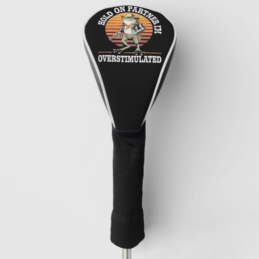 Hou Vast Partner Ik Ben Overstuurde Cowboy Kikker Golfheadcover (Voorkant)